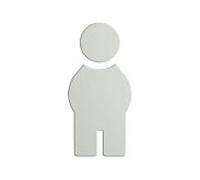 Hewi 801 symbole homme 801.91B01097 71,5x150x3mm, autocollant, mat, gris clair