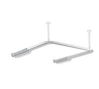 Hewi 801 tringle à rideaux 801.34.30050 1000 x 1000 mm, 28 anneaux à rideaux, bleu acier, pour receveur de douche