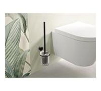 HEWI WC-Bürstengarnitur System 815 schwarz matt, Toilettenbürste mit Halterung