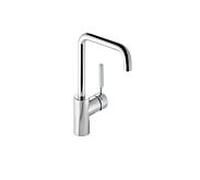 Hewi AQ mitigeur lavabo AQ1.12M1064097 Poignée gris clair, tube rond, saillie 187mm, chromée