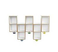 Hewi double étagère suspendue M20.03.004 1000x600x200mm, rallonge, 5 places avec Haken