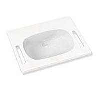 Hewi M40 vasque en fonte minérale M40.11.500 65x55cm, blanc , sans trou pour robinet ni trop-plein