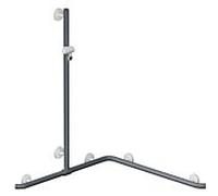 Hewi main courante de System 800 K match0 950.35.3109986 1100mm, support de douche, supports et rosaces blanc pur, sable