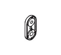 Hewi plaque de base 4.193.999 blanc pur, pour le support de miroir
