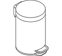Hewi poubelle 950.05.30540 d= 170x265x230mm, 3 l, poli