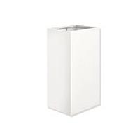 Hewi Poubelle à papier système 900 900.05.00360DX acier inoxydable peint par poudrage blanc deep matt, 60 l, sans couvercle