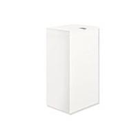 Hewi Poubelle à papier système 900 900.05.00460DX acier inoxydable peint par poudrage blanc deep matt, 60 l, avec couvercle