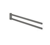 Hewi System 162 porte-serviettes 162.09.10060SC en 2 parties, 445 x 70 mm, revêtement par poudre, gris foncé, mica nacré mat profond