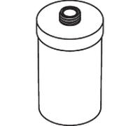 Hewi System 800 Behälter 800.06.E0250 pour Seifenspender , bleu acier