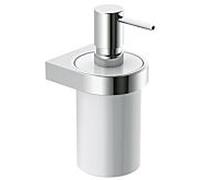 Hewi System 800 distributeur de savon 8000611041 polyamide blanc, chromé avec Halter