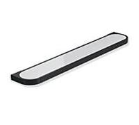 Hewi System 800 étagère 800.03.10060CV 600mm, plateau en verre acrylique, Halter et tasse noir mat profond