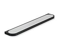 Hewi System 800 étagère 800.03.10065DC 600mm, plateau en verre satiné, noir mat profond