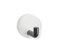 Hewi System 800 K crochet simple 800.90.0309990 capuchon rosace blanc pur, noir profond, 45 mm