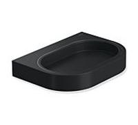 Hewi System 800 porte-savon 800.02.11060CV Halter et tasse noir profond mat, plastique, avec Halter