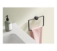 Hewi System 815 anneau porte-serviettes 815.09.30060DC 200x145mm, fermé, pivotante , noir mat