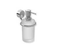 Hewi System 815 Seifenspender 815.06.11045 83x167x113mm, verre cristal dépoli, avec Halter , chromé