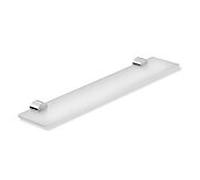 Hewi System 815 étagère 815.03.12045 600 x 40 x 120 mm, acier inoxydable chromé, plateau en verre dépoli