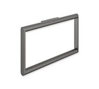 Hewi System 900 anneau porte-serviettes 900.09.00260SC acier inoxydable revêtu par poudre gris foncé perle mica mat profond, fermé