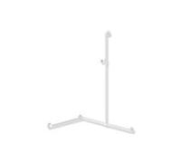 Hewi System 900 barre de douche 900.35.36360AS acier inoxydable thermolaqué blanc deep mat, polyamide blanc matt, 1250mm