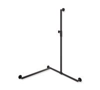 Hewi Main courante de douche System 900 900.35M30360ER 1250 x 765 x 765 mm, acier inoxydable revêtement par poudre gris foncé mat profond, gauche