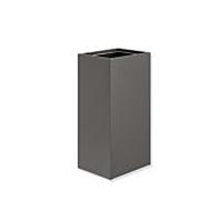 Hewi System 900 poubelle papier 900.05.00160SC acier inoxydable peint par poudrage gris foncé perle mica profond mat, 25 l, sans couvercle