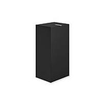 Hewi System 900 poubelle papier 900.05.00260DC acier inoxydable peint par poudrage noir mat profond, 25 l, avec couvercle