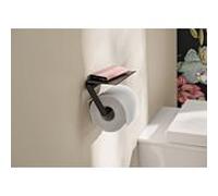 Hewi System 900 porte- WC 900.21.00460DC acier inoxydable peint par poudrage noir mat profond, avec étagère