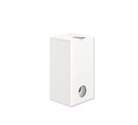 Hewi System 900 poubelle hygiénique 900.05.00660DX acier inoxydable thermolaqué blanc deep matt, avec distributeur de blanc hygiéniques