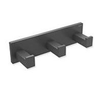 Hewi System 900 Q bande à crochets 900Q90.00360SC revêtement en poudre gris foncé nacré mica mat profond, en acier inoxydable, 155x40x44mm