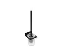 Hewi System 900 Q garniture de toilette 900Q20.00060DC revêtement en poudre noir profond mat, Halter en métal, 105x436x118mm