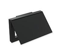 Hewi System 900 Q WC porte-papier 900Q21.00160DC revêtement en poudre noir profond mat, en acier inoxydable, avec couvercle 140x90x23mm