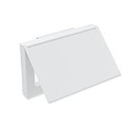 Hewi System 900 Q porte-papier WC 900Q21.00160DX thermolaqué blanc mat profond, en acier inoxydable, avec couvercle 140x90x23mm