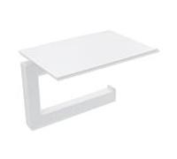 Hewi System 900 Q porte-papier WC 900Q21.00260DX thermolaqué blanc mat profond, en acier inoxydable, avec couvercle 140x106x100mm