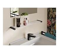 Hewi System 900 Q Tablette avec distributeur de savon liquide 900Q03.00260DC revêtement en poudre noir mat profond