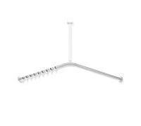 Hewi System 900 tringle à rideaux 900.34.101XA 887 x 887 mm, 18 anneaux de rideau, acier inoxydable satiné