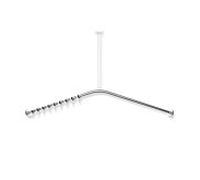 Hewi System 900 rideaux match0 900.34.10440 1487 x 1487 mm, 28 anneaux de rideau, Inox chrome