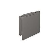 Hewi System 900 WC porte-papier 900.21.00560SC acier inoxydable revêtu par poudre gris foncé mica perle mat profond, avec couvercle