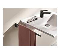 Hewi Système 900 porte-serviettes 900.09.00160 DC acier inoxydable thermolaqué noir mat foncé, fixe, monobras