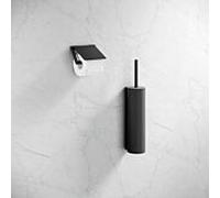 Hewi système 900 WC - garniture de toilette 900.20.00160DC acier inoxydable garniture de toilette poudrage noir mat profond, avec couvercle