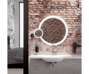 Hewi Universal Miroir cosmétique avec éclairage, grossissement x 5, 950.01.26001,