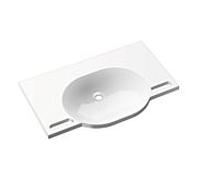 Hewi vasque en fonte minérale 950.11.600 85 x 55 cm, sans trou pour robinet ni trop-plein, blanc