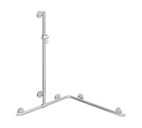 main courante de douche Hewi Warm Touch 950.35.31051 blanc de sécurité, 1100 x 762 x 762 mm, avec barre de douche coulissante
