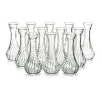 Hewory Petit Vase Deco Table - 12 Soliflore en Verre Petit Vase en Verre Transparent pour Centre De Table - Vases Decoratifs pour Decoration Mariage Anniversaire Home Salon Parti