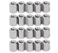 Hex Coupling Nut Acier Inoxydable M4 x 0,7, 20 Pièces, 10mm Longueur, 6 Faces, Connecteurs Antirouille - Haute Résistance à la Corrosion, Facile à Installer, Usage Polyvalent