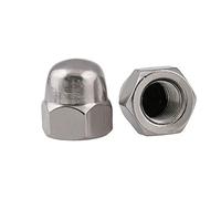 Hex Écrou UNC 8# 10#, 1/4", 5/16", 3/8" 304 en acier inoxydable à six pans creux décoratifs Demi-cercle Bouchon Les noix Dome DUO ER (Couleur : 5/16''-18 2pcs)