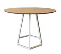 HEXAGONE - Table repas ronde bois D100 Blanc