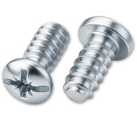 HEXATON Vis Euro de fixation - 6,3 x 13 mm - Lot de 100 - Tête Cylindrique Bombée Pozidriv - Acier Galvanisé Blanc
