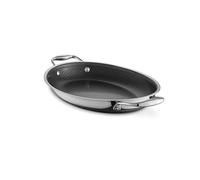 HexClad Plat à rôtir ovale hybride de 31,8 x 22,9 cm, passe au lave-vaisselle, passe au four jusqu'à 482,2 °C, compatible avec toutes les tables de cuisson