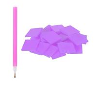 HEXHUASR Kit de Colle for Peinture Diamant 2 x 2 cm, Argile, Cire, Boue, Violet, for Broderie, Point de Croix, avec Stylo et Accessoires(10pcs)