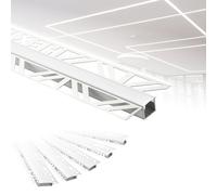 HEXIM Profilés LED Aluminium, Profilé encastré sous cloison sèche avec couvercle opale, Largeurs variées- (40 Mètres, 12mm Largeur lumineuse) Bande LED